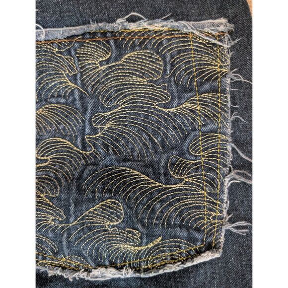 Vtg Red Monkey Company RMC Denim Jeans Mens 34X31 Blue Aztec Martin Ksohoh Y2K - Picture 10 of 13